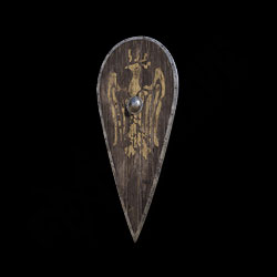 Hawk Crest Wooden Shield