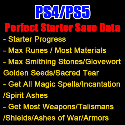 Elden Ring Perfect Starter Save Data (PS4/PS5)