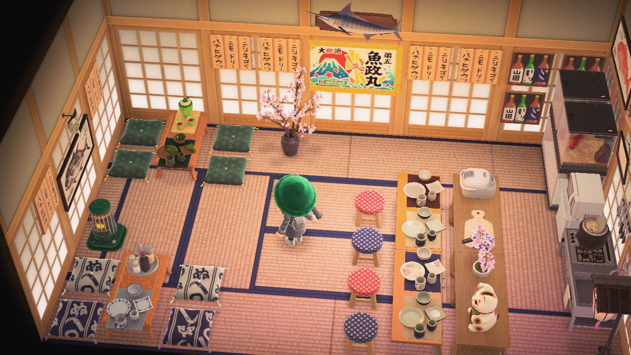 Japan Bistro Furniture Sets (54 Items) ACNH Theme Animal Crossing