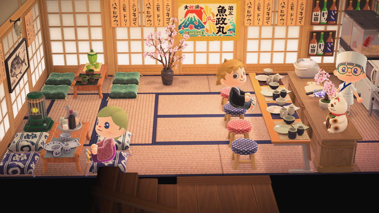 Japan Bistro Furniture Sets (54 Items) ACNH Theme Animal Crossing