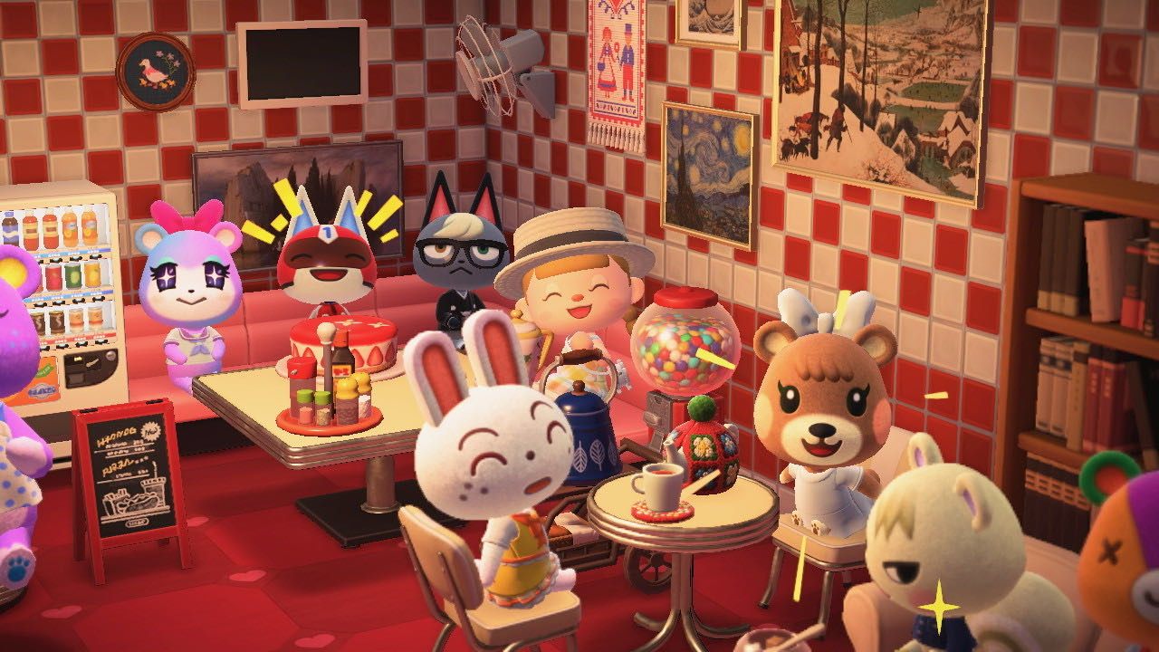 Busy American Restaurant Sets (40 Items) ACNH Theme Animal Crossing